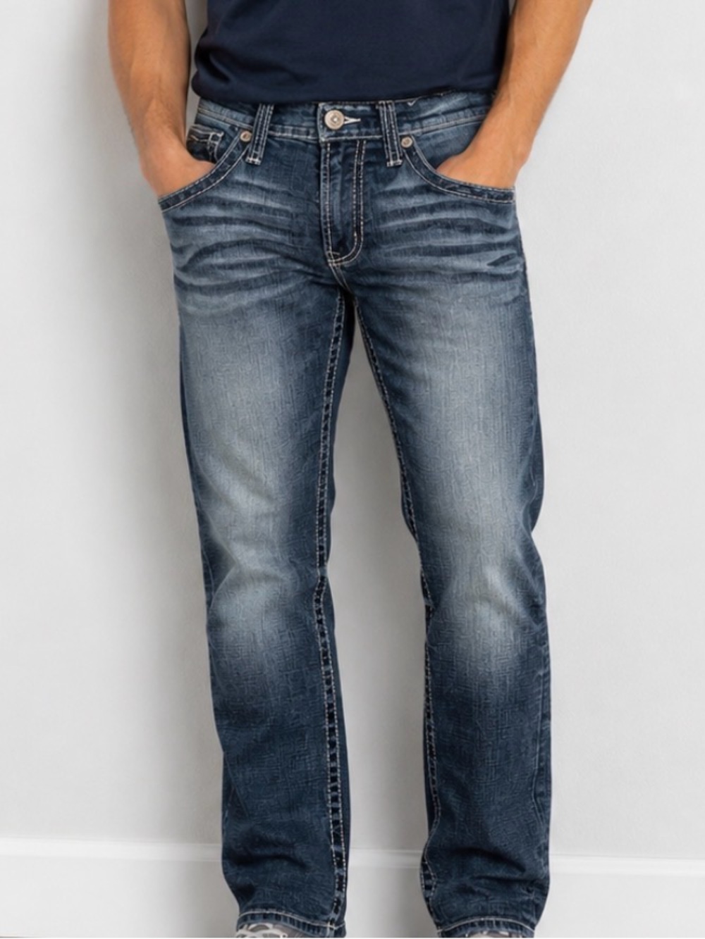 Salvage for Buckle Classic Faded Straight-Leg Jeans - Blue men's SZ 32"